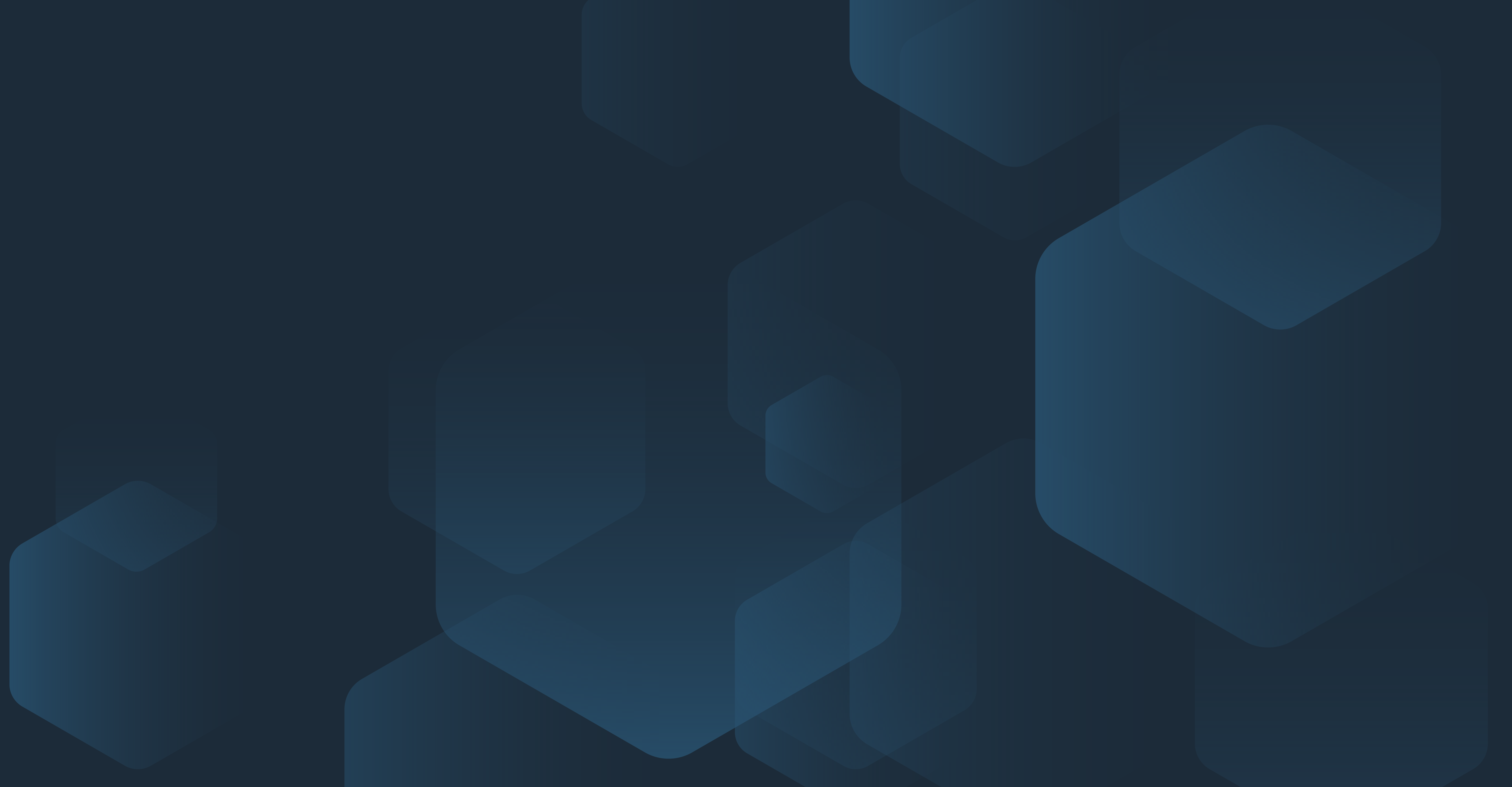 Transparent layered hexagons pattern